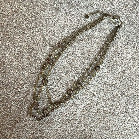 NWT Loft Multi Strand Gold Necklace - Picture 4 of 4